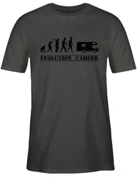 Shirtracer T-Shirt Evolution Camper Outfit Dunkelgrün