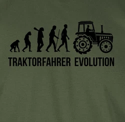 Shirtracer T-Shirt Landwirt Evolution Traktor Dunkelgrün/Grün