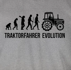 Shirtracer T-Shirt Landwirt Evolution Traktor Rot/Grau