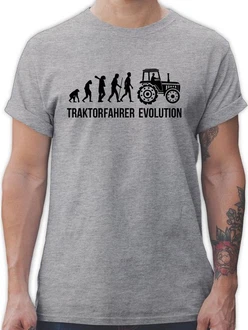 Shirtracer T-Shirt Landwirt Evolution Traktor Shirtracer T-Shirt Landwirt Evolution Traktor
