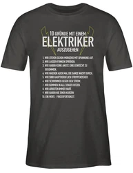 Shirtracer T-Shirt 10 Gründe mit einem Elektriker auszugehen Grün/Khaki/Dunkelgrün/Silber/Rot
