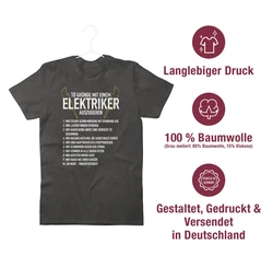 Shirtracer T-Shirt 10 Gründe mit einem Elektriker auszugehen Grün/Khaki/Dunkelgrün/Silber/Rot