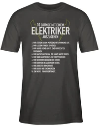 T-Shirt 10 Grnde mit einem Elektriker auszugehen Handwerker Geschenke
