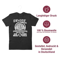 Shirtracer T-Shirt Bruder & Schwester Immer ein Herz & eine Seele Familie 