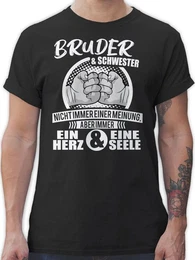 T-Shirt Bruder & Schwester Immer ein Herz & eine Seele Familie