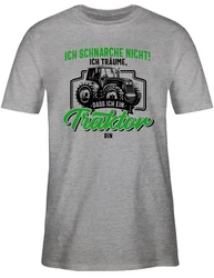 Shirtracer T-Shirt Ich schnarche nicht ich trume dass ich ein Traktor bin schwarz/bunt