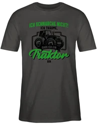 Shirtracer T-Shirt Ich schnarche nicht ich trume dass ich ein Traktor bin schwarz/bunt