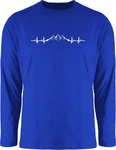 Shirtracer Rundhalsshirt Berge Herzschlag Geschenk Bergliebhaber Bergliebe Apres Ski Party Blau/Hellblau/Dunkelblau