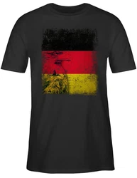 Shirtracer T-Shirt Deutschland WM Adler Flagge Germany Fussball EM Fanartikel Schwarz/Grau/Braun