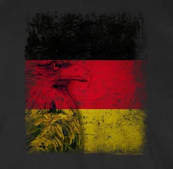 Shirtracer T-Shirt Deutschland WM Adler Flagge Germany Fussball EM Fanartikel Schwarz/Grau/Braun