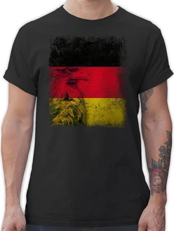 Shirtracer T-Shirt Deutschland WM Adler Flagge Germany Fussball EM Fanartikel Shirtracer T-Shirt Deutschland WM Adler Flagge Germany Fussball EM Fanartikel