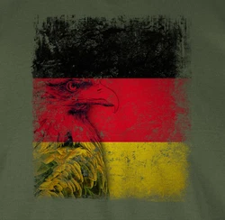 Shirtracer T-Shirt Deutschland WM Adler Flagge Germany Fussball EM Fanartikel Dunkelgrün/Grün