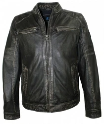 Lederjacken24 Lederjacke Sandfort Herren Bikerjacke 