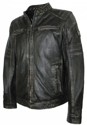 Lederjacken24 Lederjacke Sandfort Herren Bikerjacke 