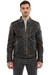 Lederjacken24 Lederjacke Sandfort Herren Bikerjacke 
