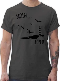T-Shirt Moin...Lppt! - schwarz Sprche Statement