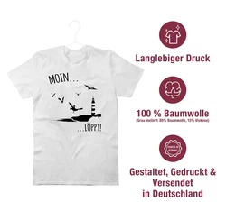 Shirtracer T-Shirt Moin...Lppt! Sprüche Statement schwarz