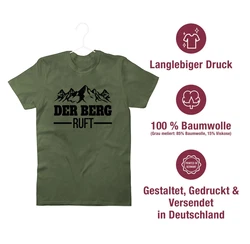 Shirtracer T-Shirt Der Berg ruft schwarz