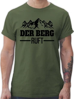 Shirtracer T-Shirt Der Berg ruft schwarz Shirtracer T-Shirt Der Berg ruft schwarz