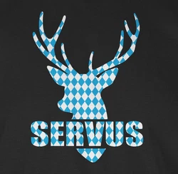 Shirtracer T-Shirt Servus Hirsch Mode für Oktoberfest Herren Türkis