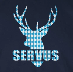 Shirtracer T-Shirt Servus Hirsch Mode für Oktoberfest Herren 