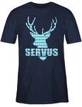 Shirtracer T-Shirt Servus Hirsch Mode für Oktoberfest Herren 