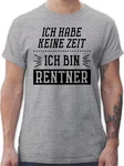 Shirtracer T-Shirt Ich habe keine Zeit - Bin Rentner Rentner Rente Gelb/Grau/Dunkelgrau/Braun
