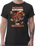 Shirtracer T-Shirt Entspannt 8 armig reinorgeln Braun/Schwarz/Grau/Rot/Orange/Dunkelgrau/Lila