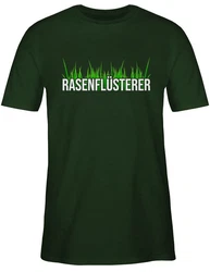 Shirtracer T-Shirt Rasenflüsterer Hausmeister Geschenk Grün/Dunkelgrün