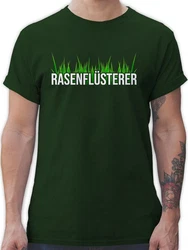 Shirtracer T-Shirt Rasenflüsterer Hausmeister Geschenk Grün/Dunkelgrün