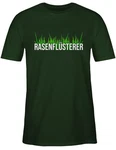 Shirtracer T-Shirt Rasenflüsterer Hausmeister Geschenk Grün/Dunkelgrün