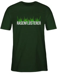 Shirtracer T-Shirt Rasenflüsterer Hausmeister Geschenk Grün/Dunkelgrün
