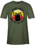 Shirtracer T-Shirt Du bist lustig dich töte ich zuletzt Katze Sprüche Statement mit Spruch schwarz