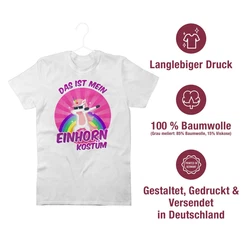 Shirtracer T-Shirt Das ist mein Einhorn Kostüm Schwarz/Rosa/Grau/Rot/Braun/Lila/Mischfarben/Creme/Weiß