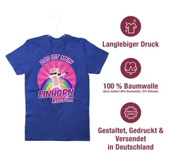 Shirtracer T-Shirt Das ist mein Einhorn Kostüm Rosa/Hellblau/Lila/Schwarz