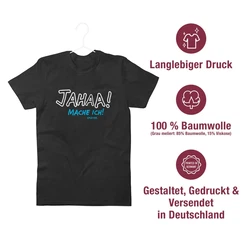 Shirtracer T-Shirt Mache ich spter Sprche Statement Schwarz