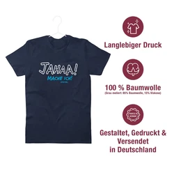 Shirtracer T-Shirt Mache ich spter Sprche Statement Dunkelblau/Blau