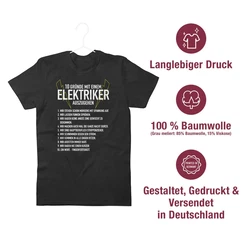 Shirtracer T-Shirt 10 Gründe mit einem Elektriker auszugehen Silber/Grün/Schwarz/Rot/Fliederfarben/Braun