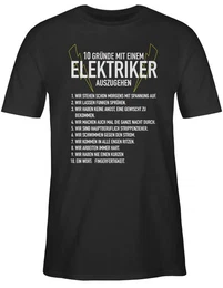 T-Shirt 10 Grnde mit einem Elektriker auszugehen Handwerker Geschenke