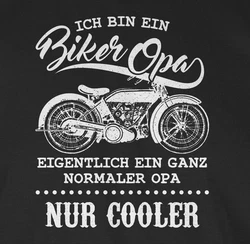 Shirtracer T-Shirt Ich bin ein Biker Opa Motorrad Opi Opa Geschenke Schwarz