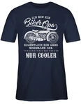 Shirtracer T-Shirt Ich bin ein Biker Opa Motorrad Opi Opa Geschenke Blau/Dunkelblau/Schwarz/Hellblau