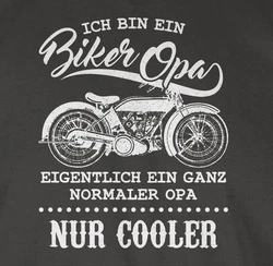 Shirtracer T-Shirt Ich bin ein Biker Opa Motorrad Opi Opa Geschenke Schwarz/Blau