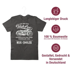 Shirtracer T-Shirt Ich bin ein Biker Opa Motorrad Opi Opa Geschenke Schwarz/Blau
