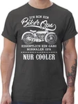 Shirtracer T-Shirt Ich bin ein Biker Opa Motorrad Opi Opa Geschenke Schwarz/Blau