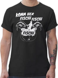 T-Shirt Komm her Fischi Angler Geschenke