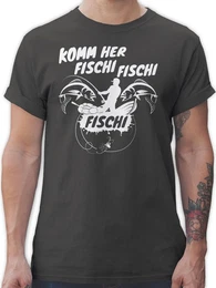 T-Shirt Komm her Fischi Angler Geschenke