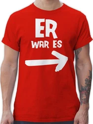 Shirtracer T-Shirt Er war es Sprüche Statement mit Spruch 