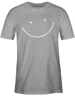Shirtracer T-Shirt Smile Gesicht Sprüche Statement