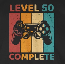 Shirtracer T-Shirt Level 50 Complete Zocker Geburtstag Schwarz/Mischfarben/Dunkelgrau/Rot/Braun