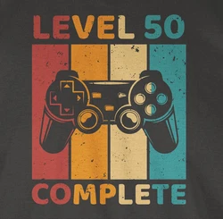 Shirtracer T-Shirt Level 50 Complete Zocker Geburtstag Schwarz/Dunkelgrau/Rot/Mischfarben/Braun/Dunkelgrün